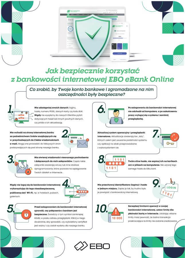 Bankowość internetowa bezpieczenstwo plakat DRUK